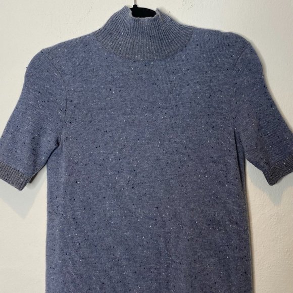 Lafayette 148 New York Sweater Dress Blue Wool Cashmere XS - Picture 2 of 4